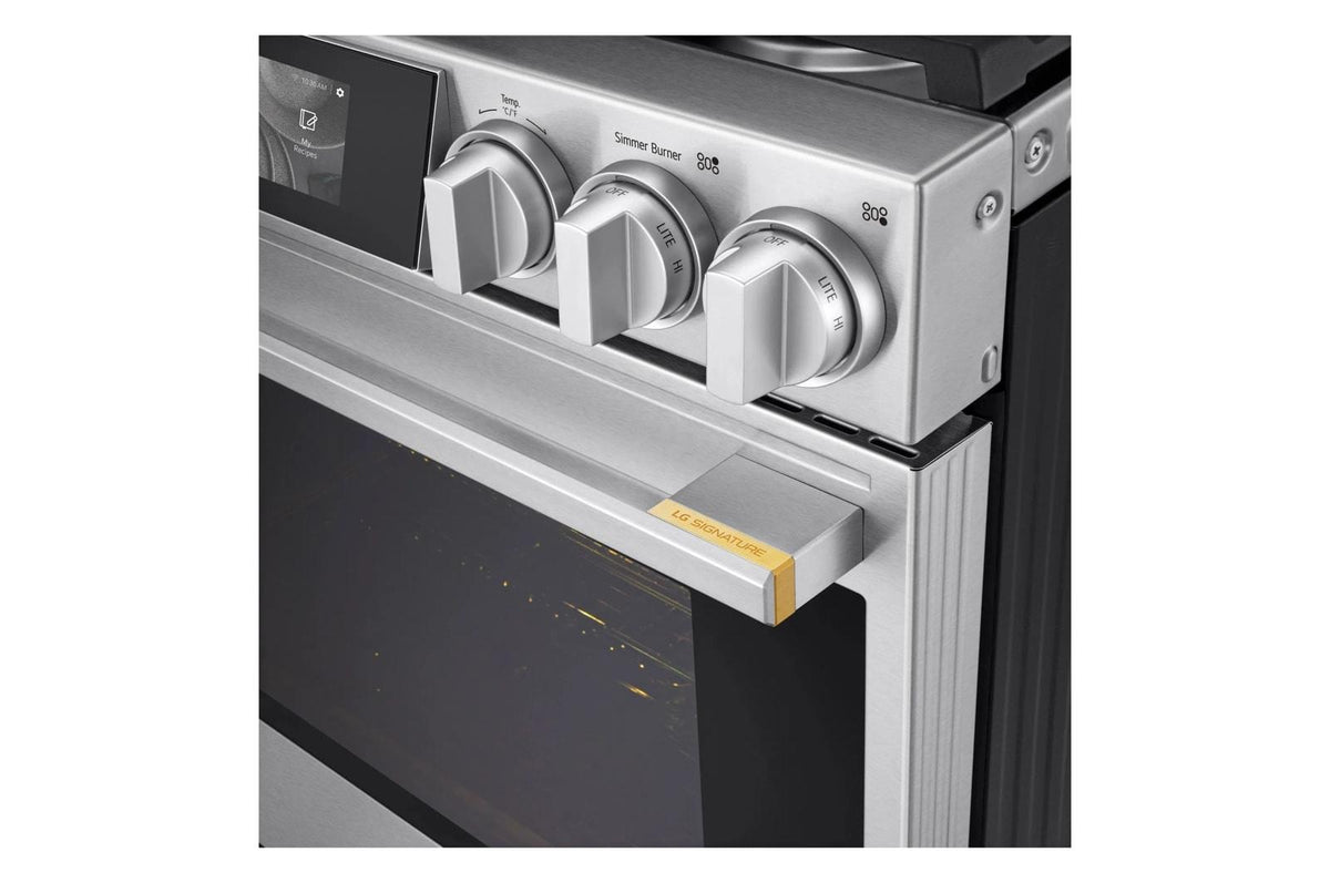 LG SIGNATURE 6.3 cu. ft. Single Oven Gas Slide-in Range with Dynamic Probake Convection® , Air Fry, Air Sous Vide, Roast, and Pizza mode