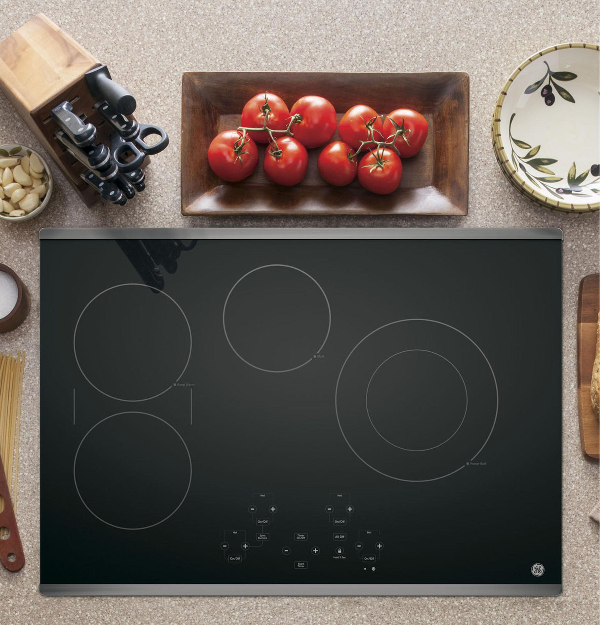 GE® 30" Built-In Touch Control Electric Cooktop