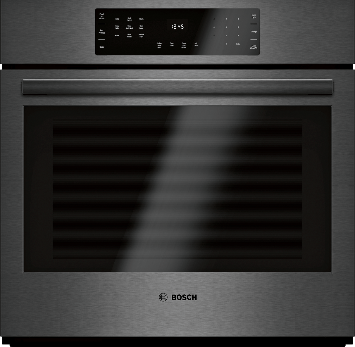 800 Series Single Wall Oven 30" Black Stainless Steel