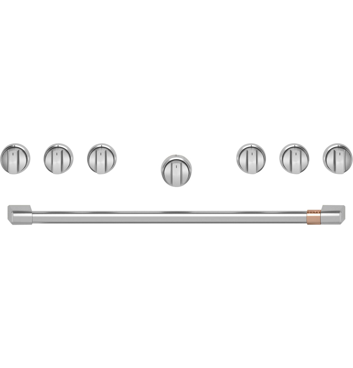 Café™ 36" Brushed Stainless Handle & Knob Set for Pro Range and Rangetop