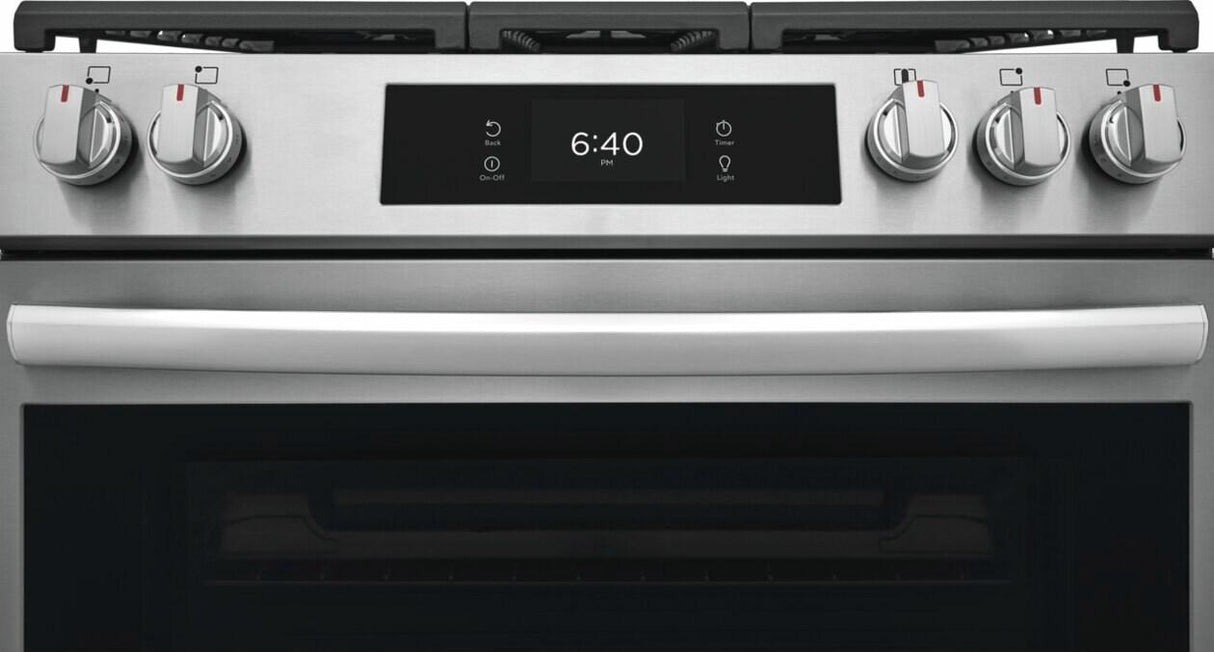 30" Front Control Gas Range with Stone-Baked Pizza