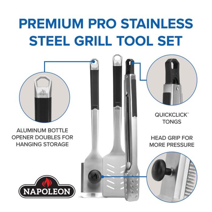 Premium Grill 3-Piece Tool Set PRO Series
