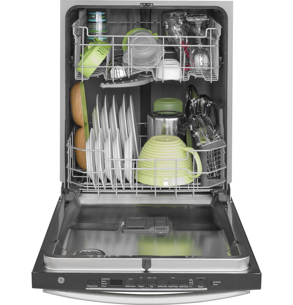 GE® Top Control with Stainless Steel Interior Door Dishwasher with Sanitize Cycle & Dry Boost