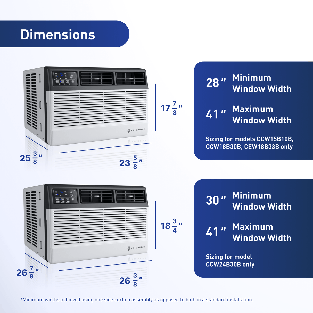 Friedrich Chill Premier 8,000 BTU 115V Smart Window/Wall Air Conditioner - Cool Only