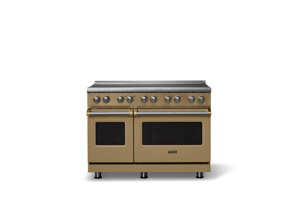 48"W. Induction Range (Finish: Golden Hour, Trim: Brushed Brass)