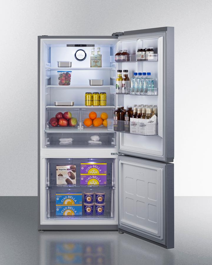 30" Wide Bottom-mount Refrigerator-freezer, Counter Depth