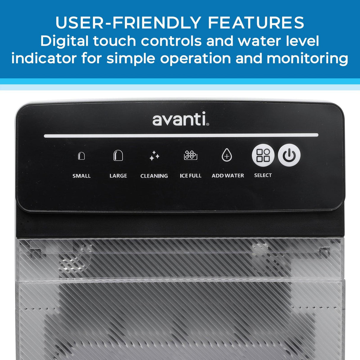 Avanti Speedy Ice Countertop Bullet Ice Maker - Stainless Steel / 5.82 cu. ft.
