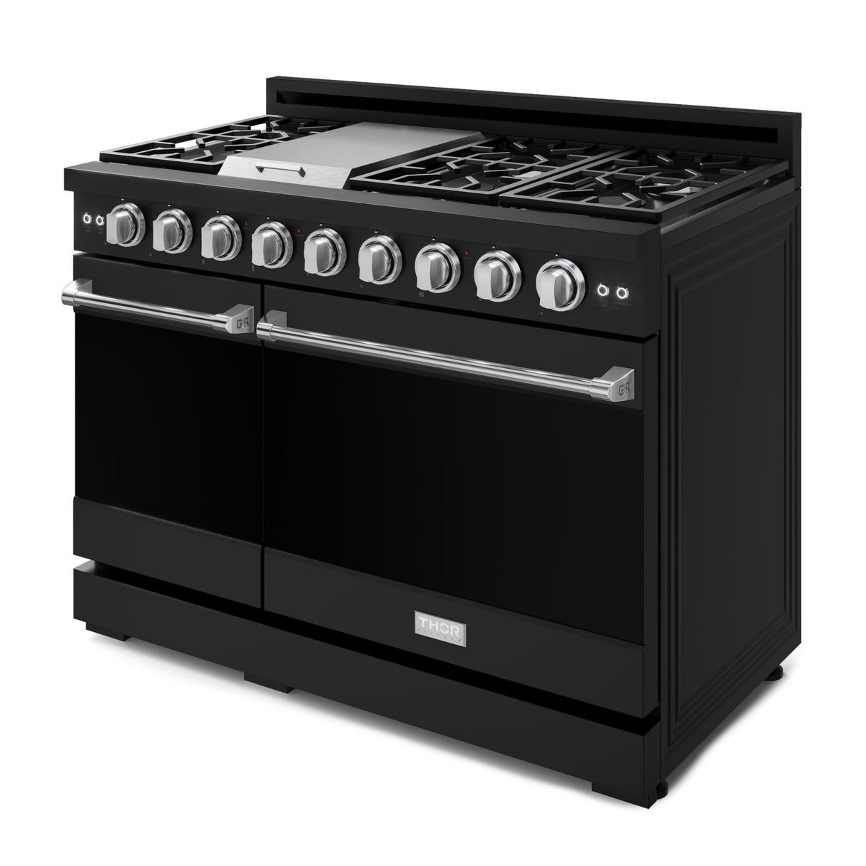 48 Inch Professional Lp Range With Pro-style Knobs In Black/stainless Steel Gordon Ramsay Series