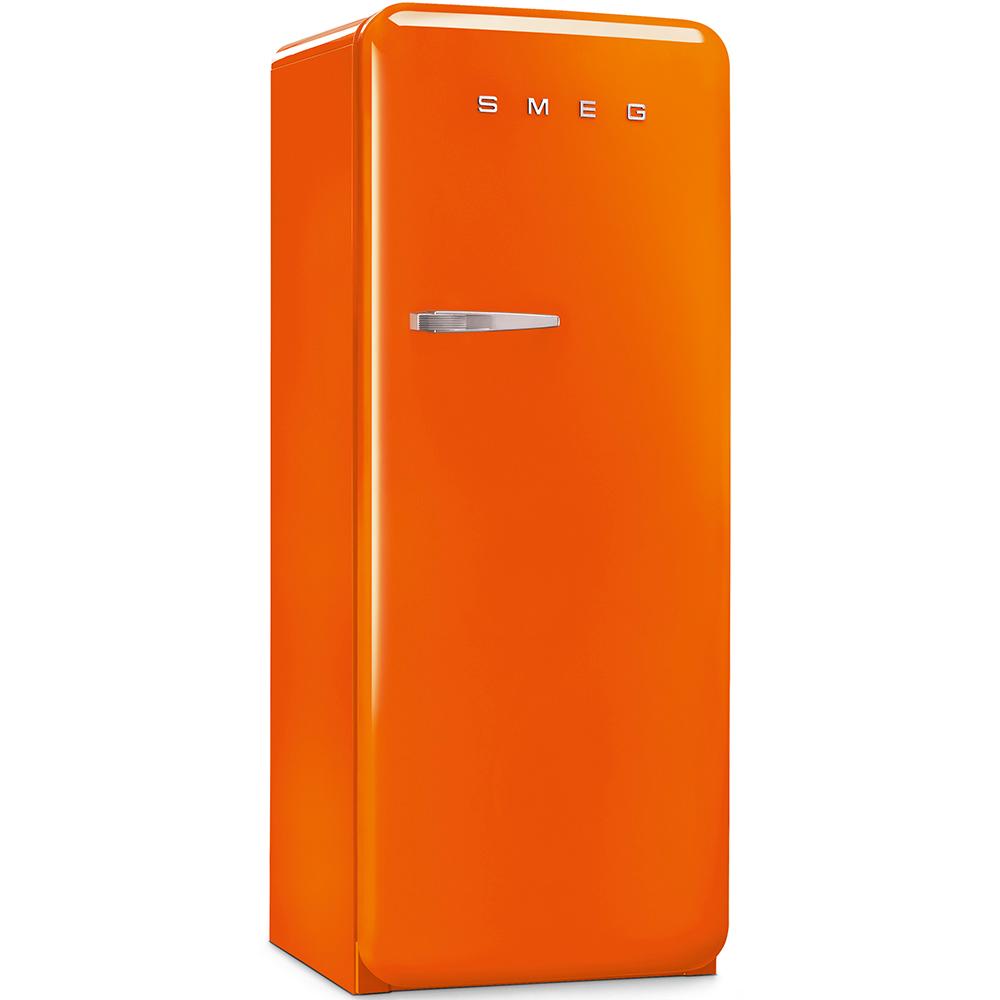 Approx 24 " 50'S Style Refrigerator with ice compartment, Orange, Right hand hinge