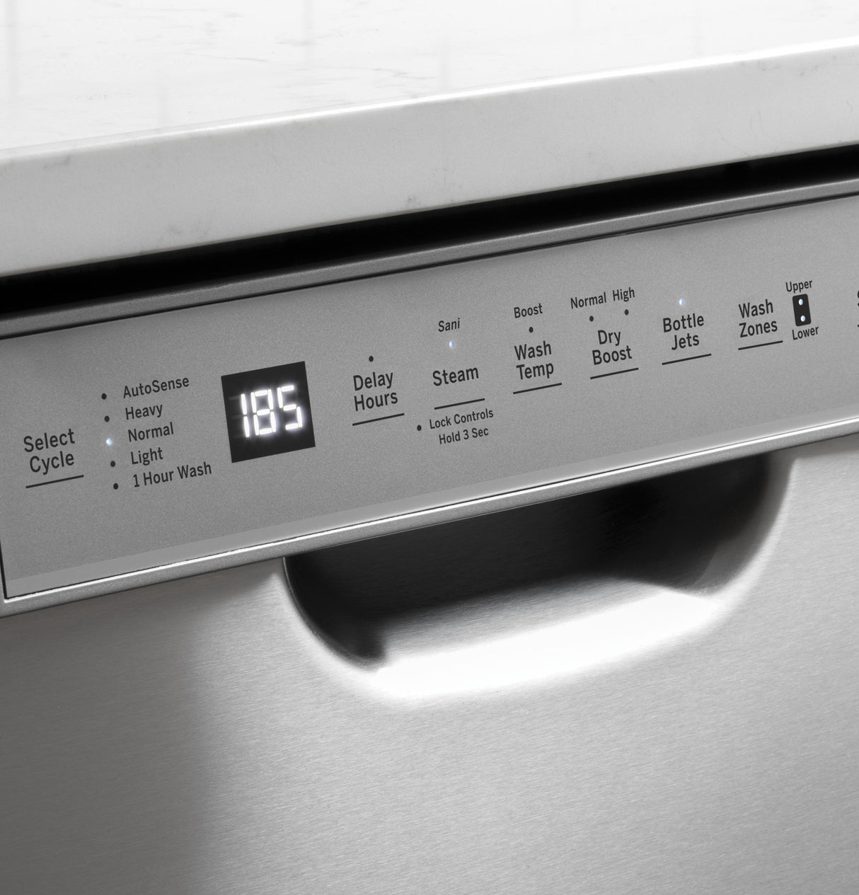 GE® ENERGY STAR® Front Control with Stainless Steel Interior Dishwasher with Sanitize Cycle & Dry Boost