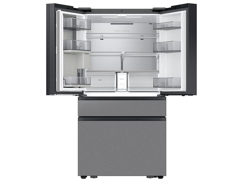 Bespoke 29 cu. ft. 4-Door French Door Refrigerator with AI Home & AI Vision Inside™ in Charcoal Glass and Stainless Steel