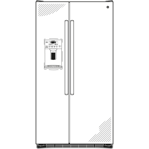 GE® 23.2 Cu. Ft. Side-By-Side Refrigerator