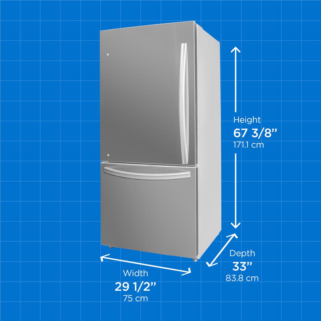 Danby Designer 18.7 cu. ft. Apartment Fridge Bottom Mount in Stainless Steel