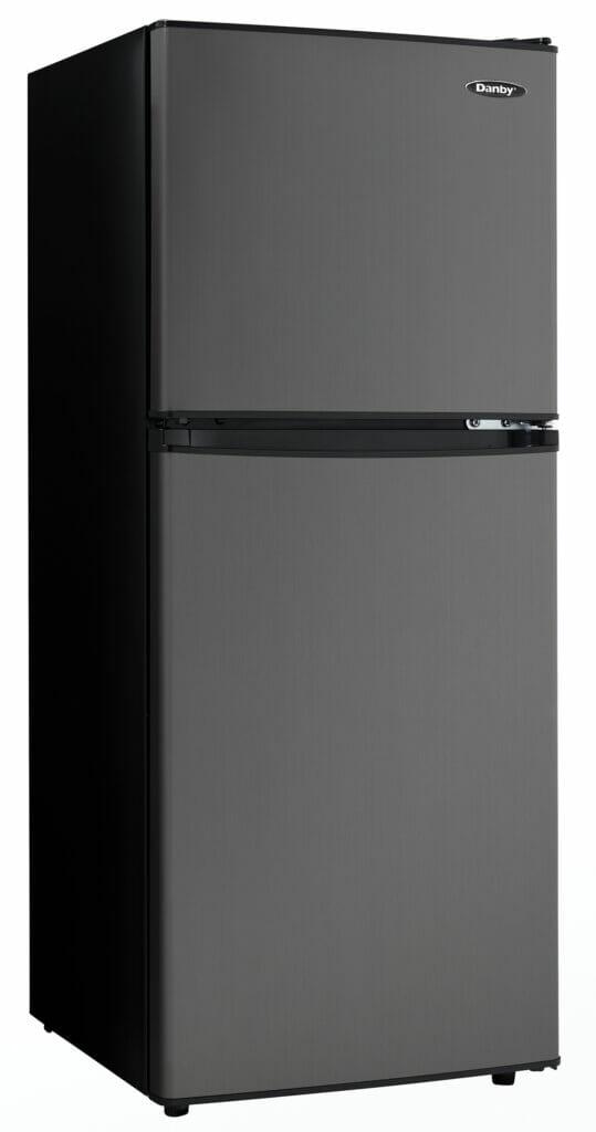 Danby 4.7 cu. ft. 2-door Compact Fridge in Black Stainless Steel Look
