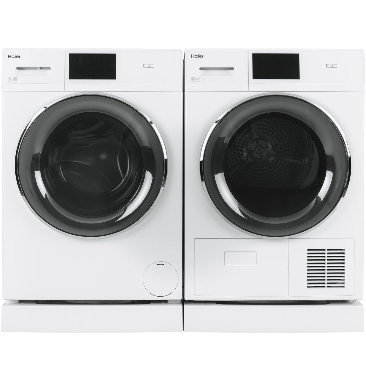 Haier ENERGY STAR® 4.1 cu.ft. Capacity Smart 24" Ventless Condenser Frontload Electric Dryer with Stainless Steel Basket