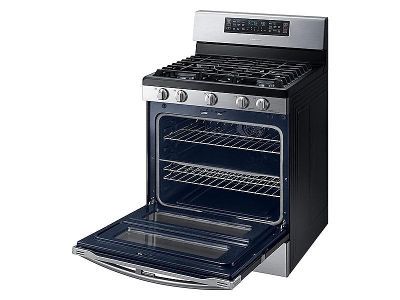 5.8 cu ft. Smart Freestanding Gas Range with Flex Duo™ & Dual Door in Stainless Steel