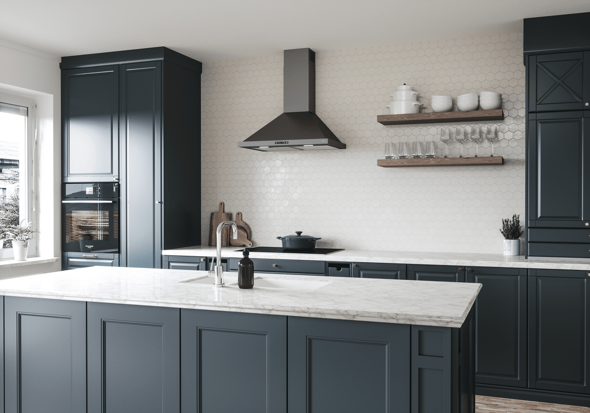 Ombra, Wall, 30", Blk SS, 600 CFM, ACT