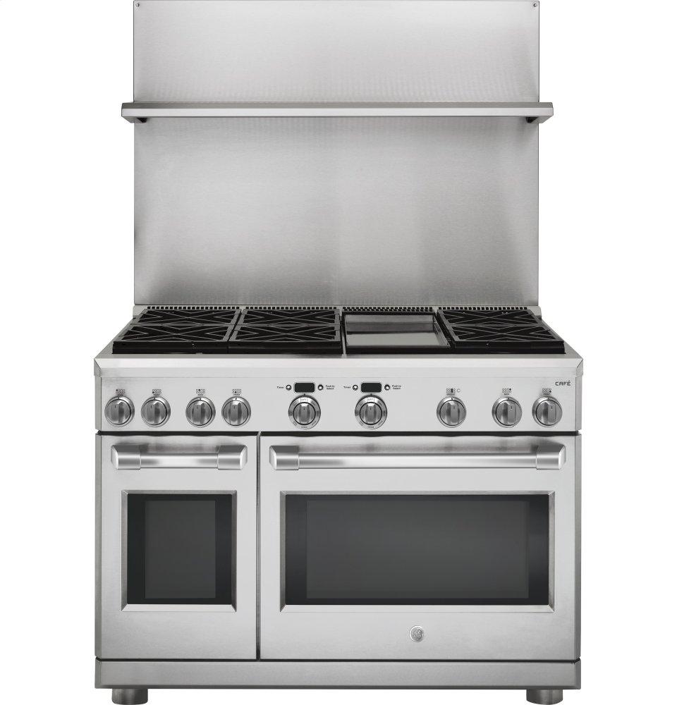 GE Cafe™ Series 48" Dual-Fuel Professional Range with 6 Burners and Griddle (Natural Gas)