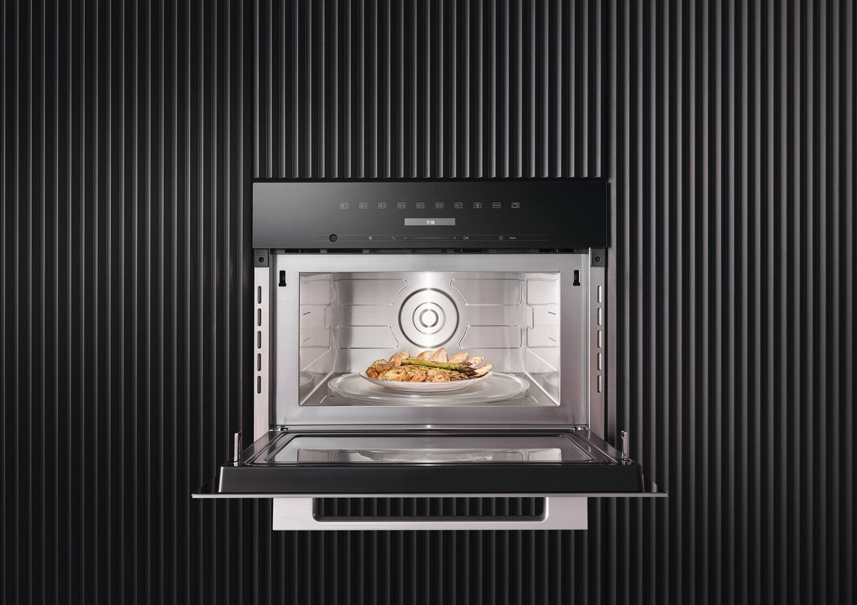 M 7240 TC AM Clean Touch Steel - Built-in microwave oven, 24" width in a design that is the perfect complement with controls on the top.