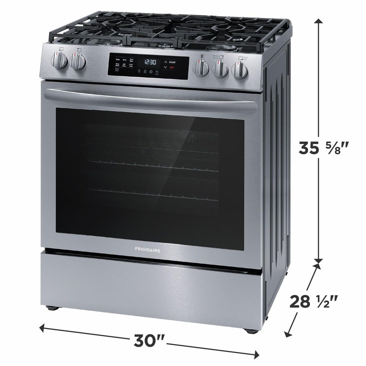 30" Front Control Gas Range with Convection Bake