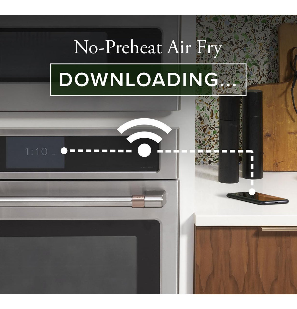 Café™ 27" Smart Single Wall Oven with Convection in Platinum Glass