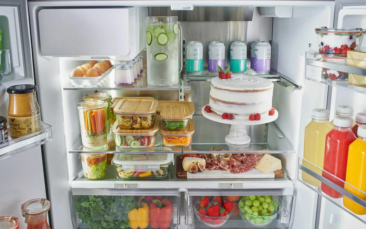 500 Series French Door Bottom Mount Refrigerator 36" Black Stainless Steel, Total No Frost