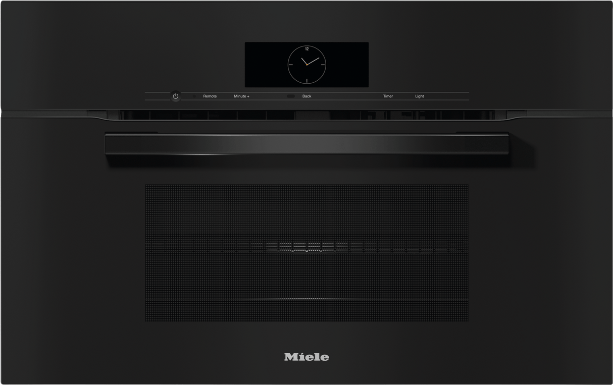 H 7870 BM Obsidian black - 30" compact speed oven in a perfectly combinable design with automatic programs and roast probe.