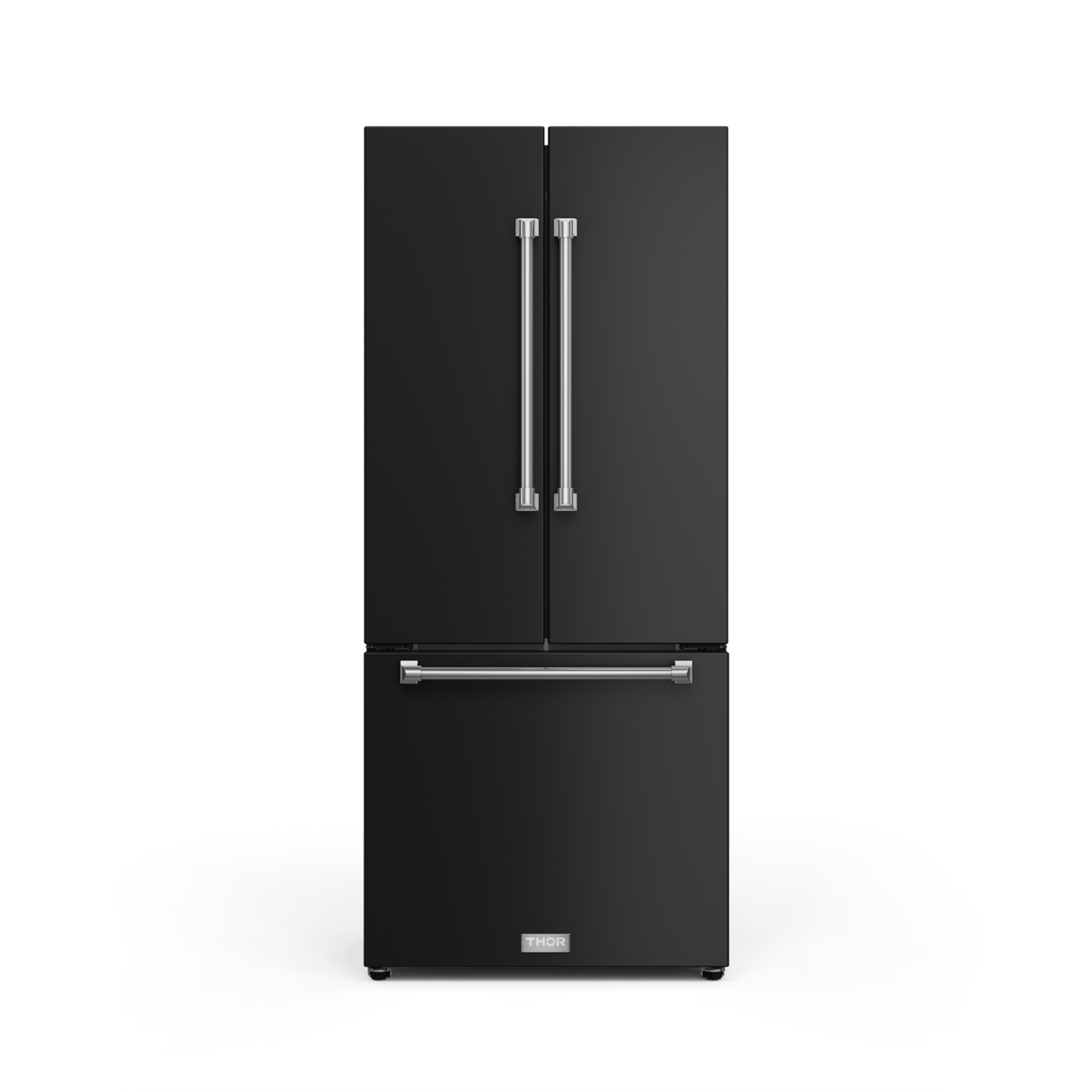 30 Inch 17.5 Cu Ft French Door Counter Depth Refrigerator With Ice Maker In Black/stainless Steel Gordon Ramsay Series