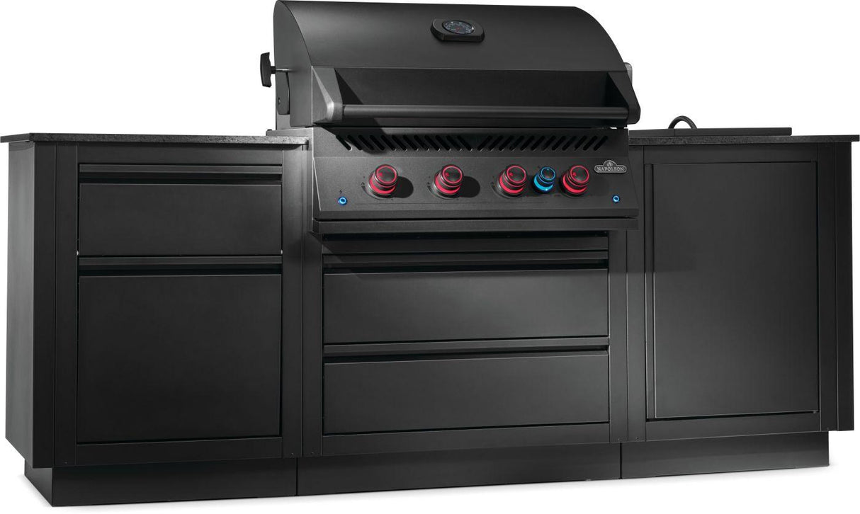 OASIS 300 Outdoor Kitchen, Built-in 700 Series 32 With Soft Close , Propane, Matte/Matt Black
