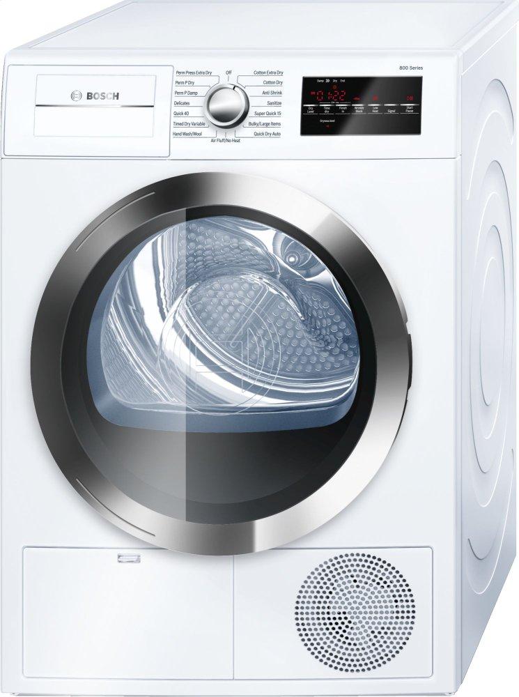 800 Series Cond. Dryer - 208/240V, Cap. 4.0 cu.ft., 15 Cyc.,63 dBA, SS Drum, Chr. Rev./Door Int. Light, ENERGY STAR