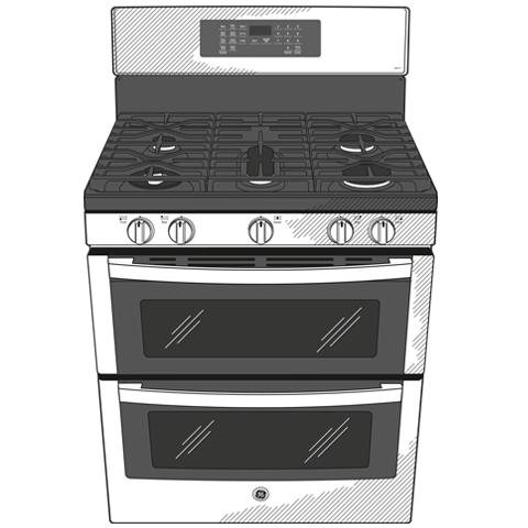GE Profile™ 30" Free-Standing Gas Double Oven Convection Range with No Preheat Air Fry