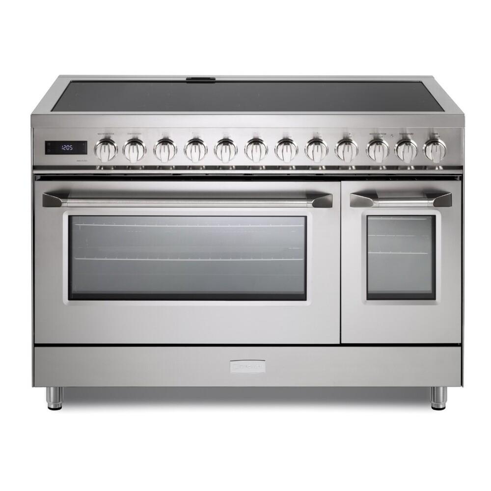 Verona Ultima 48" Induction Range with 7 Elements, Griddle and 6.5 cu. Ft. Oven Capacity in Stainless Steel