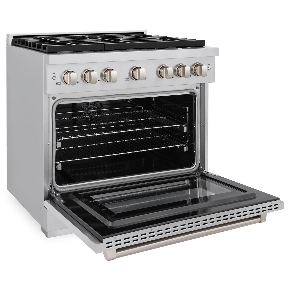 ZLINE 36 In. Freestanding Gas Range in Stainless Steel with Brass Burners (SGR-BR-36)