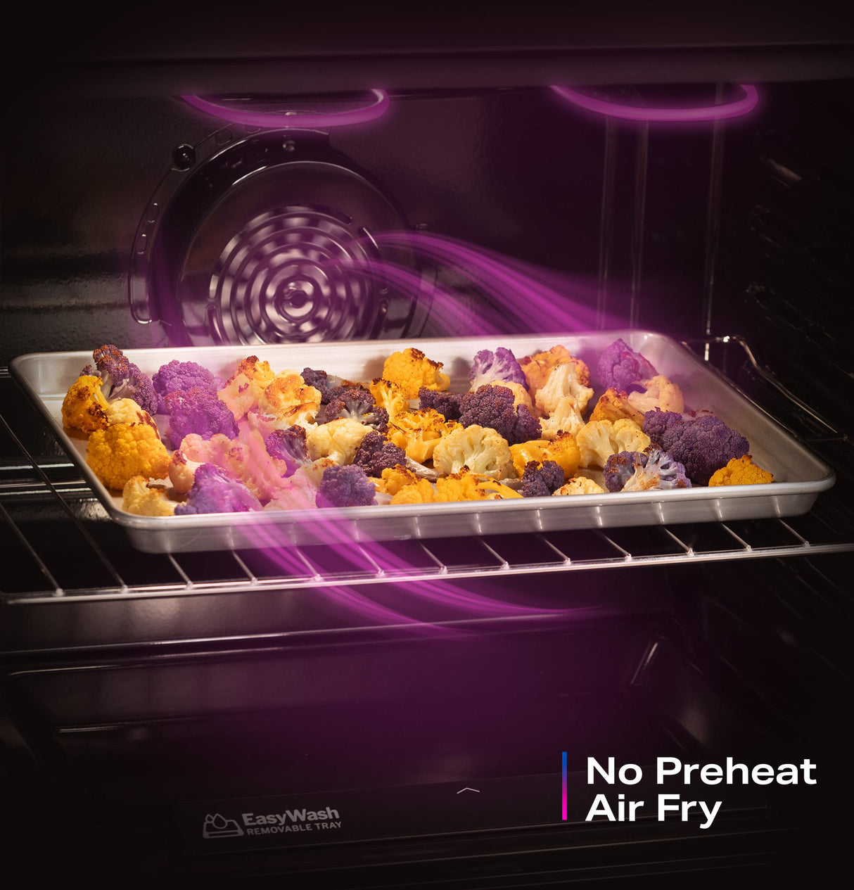 GE Profile™ 30" Smart Free-Standing Gas Convection Range with No Preheat Air Fry and EasyWash™ Oven Tray
