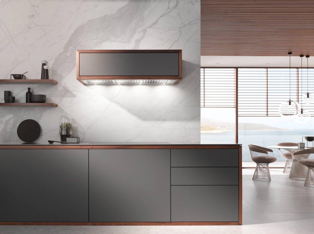 DA 2518 Stainless steel - Insert ventilation hood with energy-efficient LED lighting and backlit controls for easy use.
