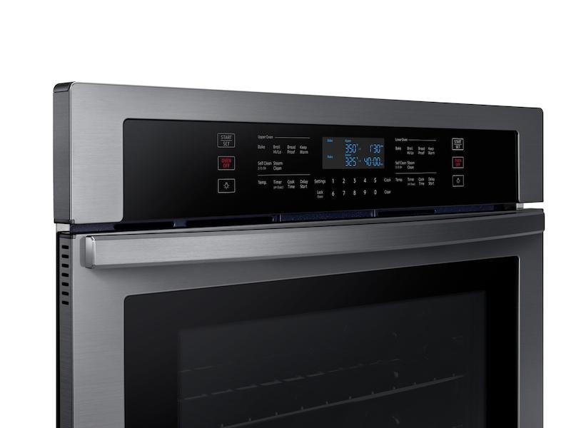 30" Double Wall Oven in Black Stainless Steel