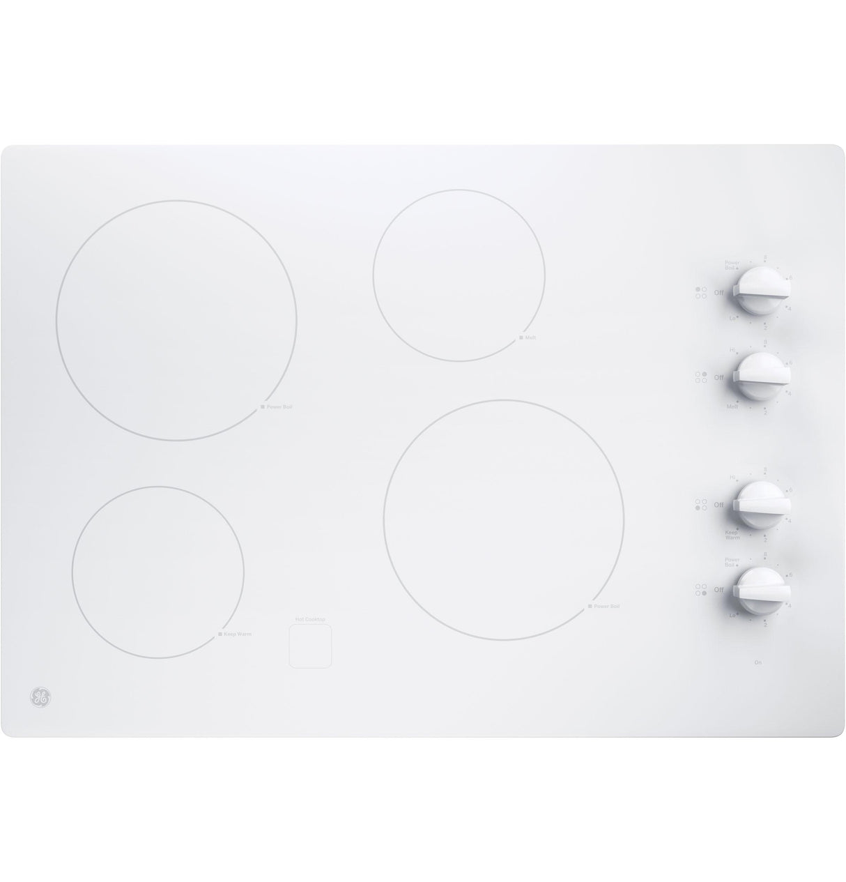 GE® 30" Built-In Knob Control Electric Cooktop