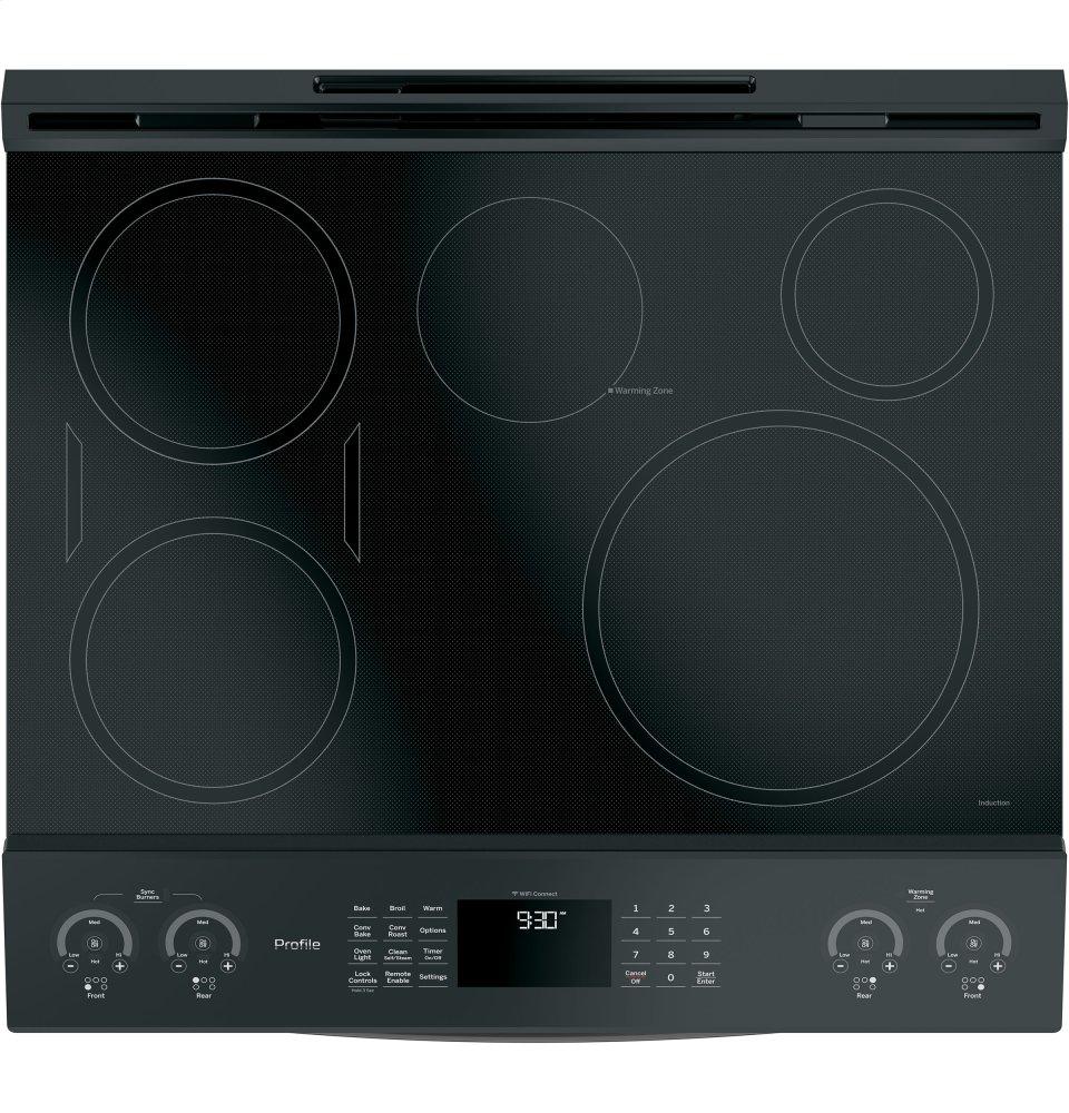 GE Profile™ 30" Smart Slide-In Front-Control Induction and Convection Range