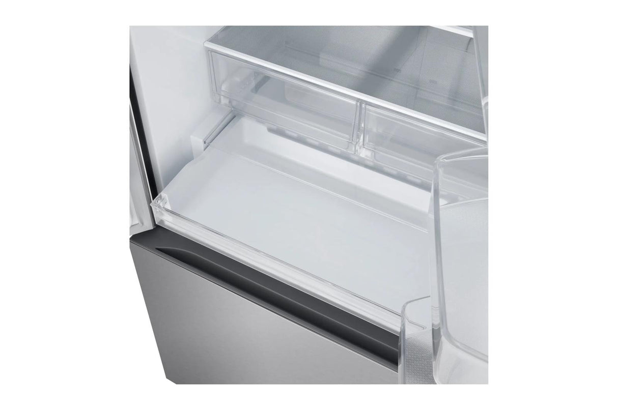 25 cu.ft. 3-Door French Door Refrigerator with Hybrid Handle Design and External Ice and Water Dispenser