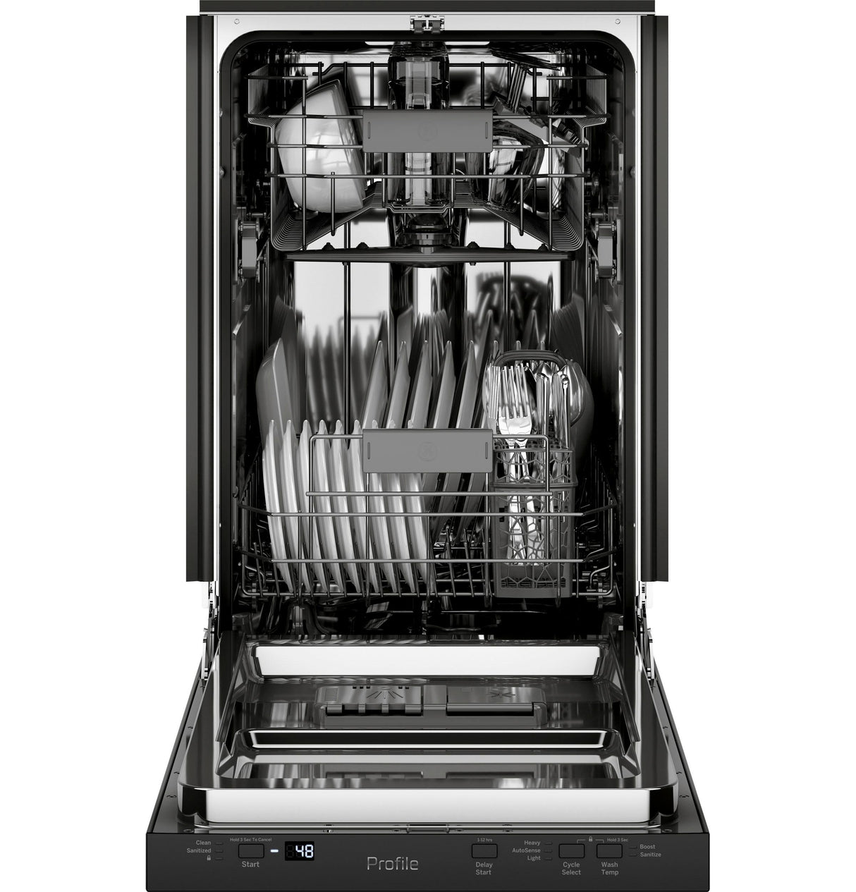 GE Profile™ ENERGY STAR® 18" ADA Compliant Stainless Steel Interior Dishwasher with Sanitize Cycle