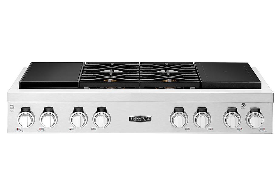 48-inch Dual-Fuel Pro Rangetop with Sous Vide and Induction