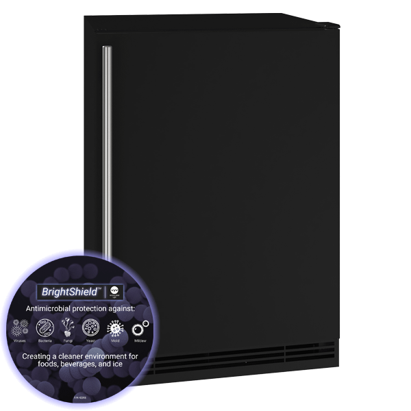 Hre124 24" Refrigerator With Black Solid Finish and Brightshield (115 V/60 Hz)