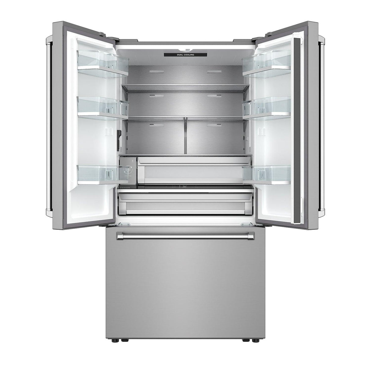 36 Inch Counter Depth Freestanding French Door Refrigerator With Internal Water and Ice