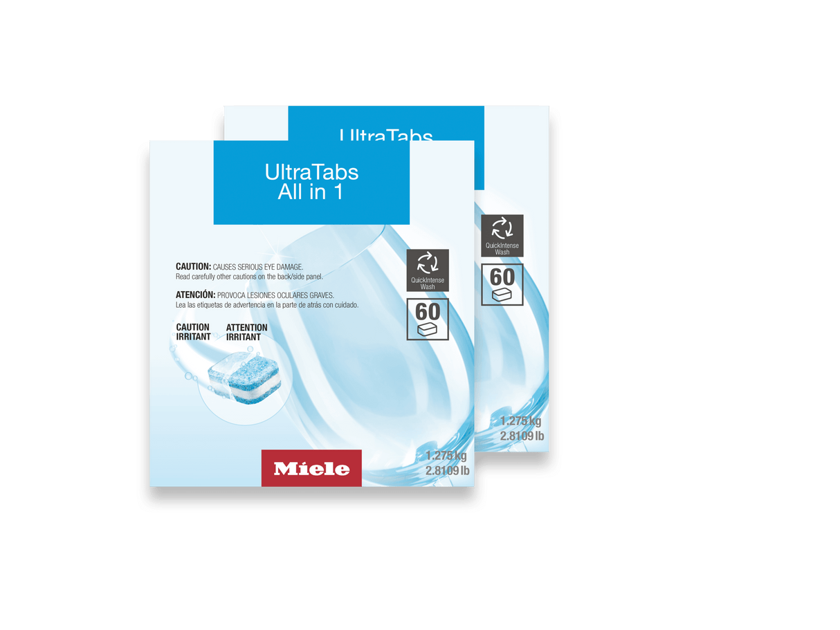 UltraTabs All in 1 set, 120 tabs - for best cleaning results in Miele dishwashers.