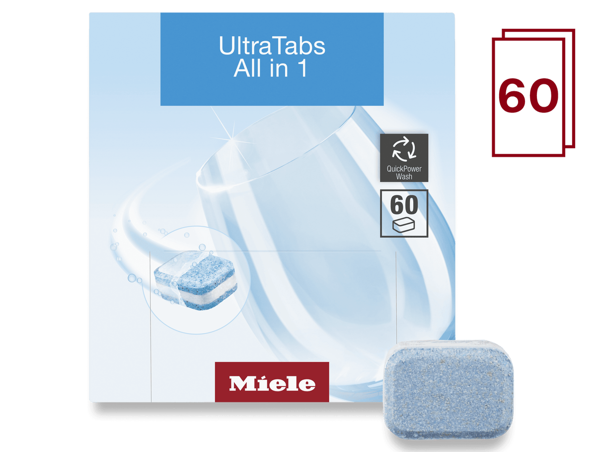 UltraTabs All in 1, 60 tabs - for best cleaning results in Miele dishwashers.