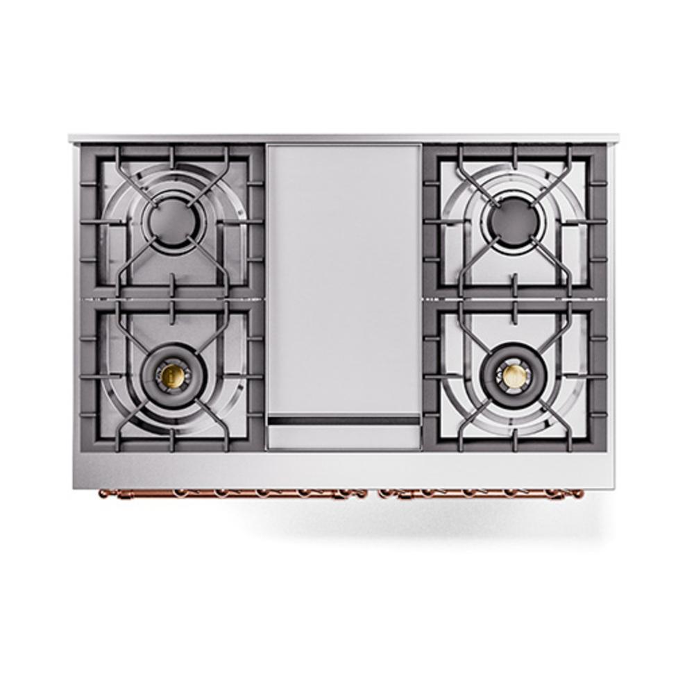 ILVE UND40FNMPRAP Nostalgie II Noblesse 40 inch Dual Fuel Range (Natural Gas, Triple Glass Door, RAL, Copper)