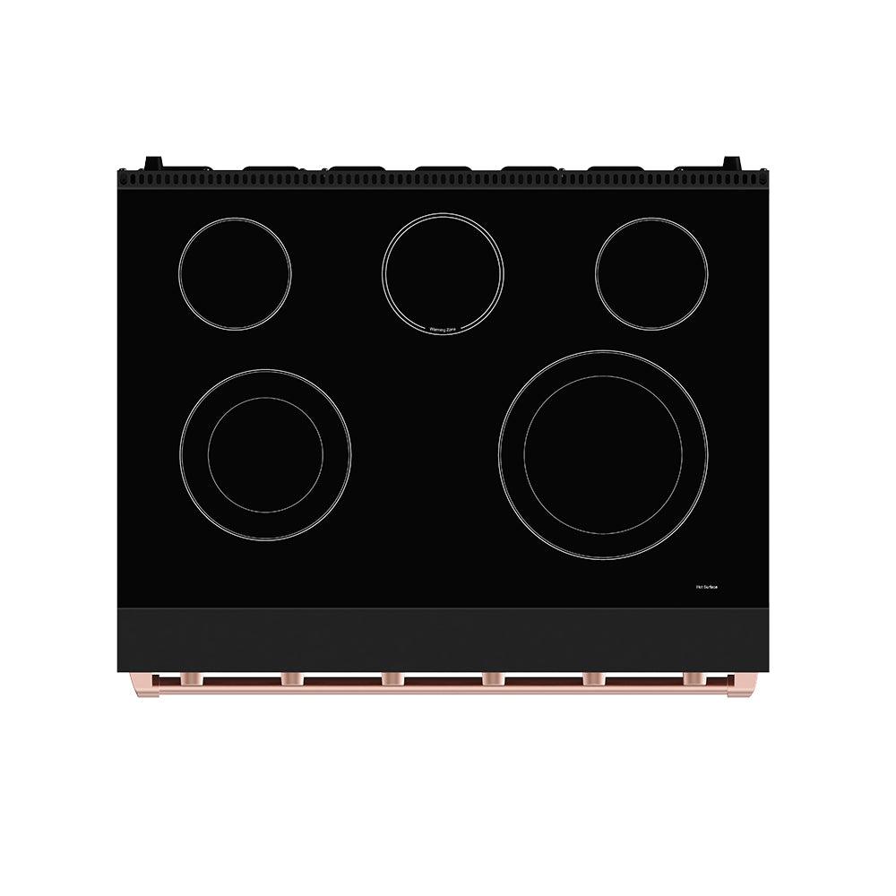 36 Inch Professional Electric Range In Black/rose Gold Gordon Ramsay Series