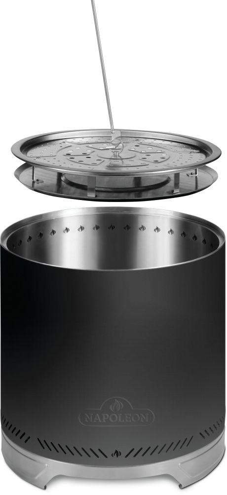 Timberwolf Smokeless Fire Pit 18-inch, Matte Black , Wood, Matte/Matt Black