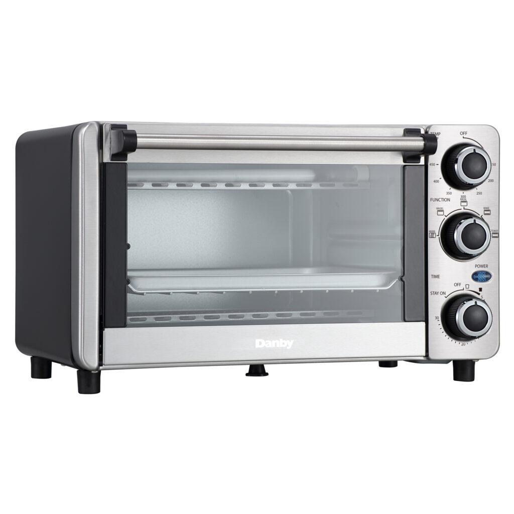 Danby 0.4 cu. ft./12L 4 Slice Countertop Toaster Oven in Stainless Steel