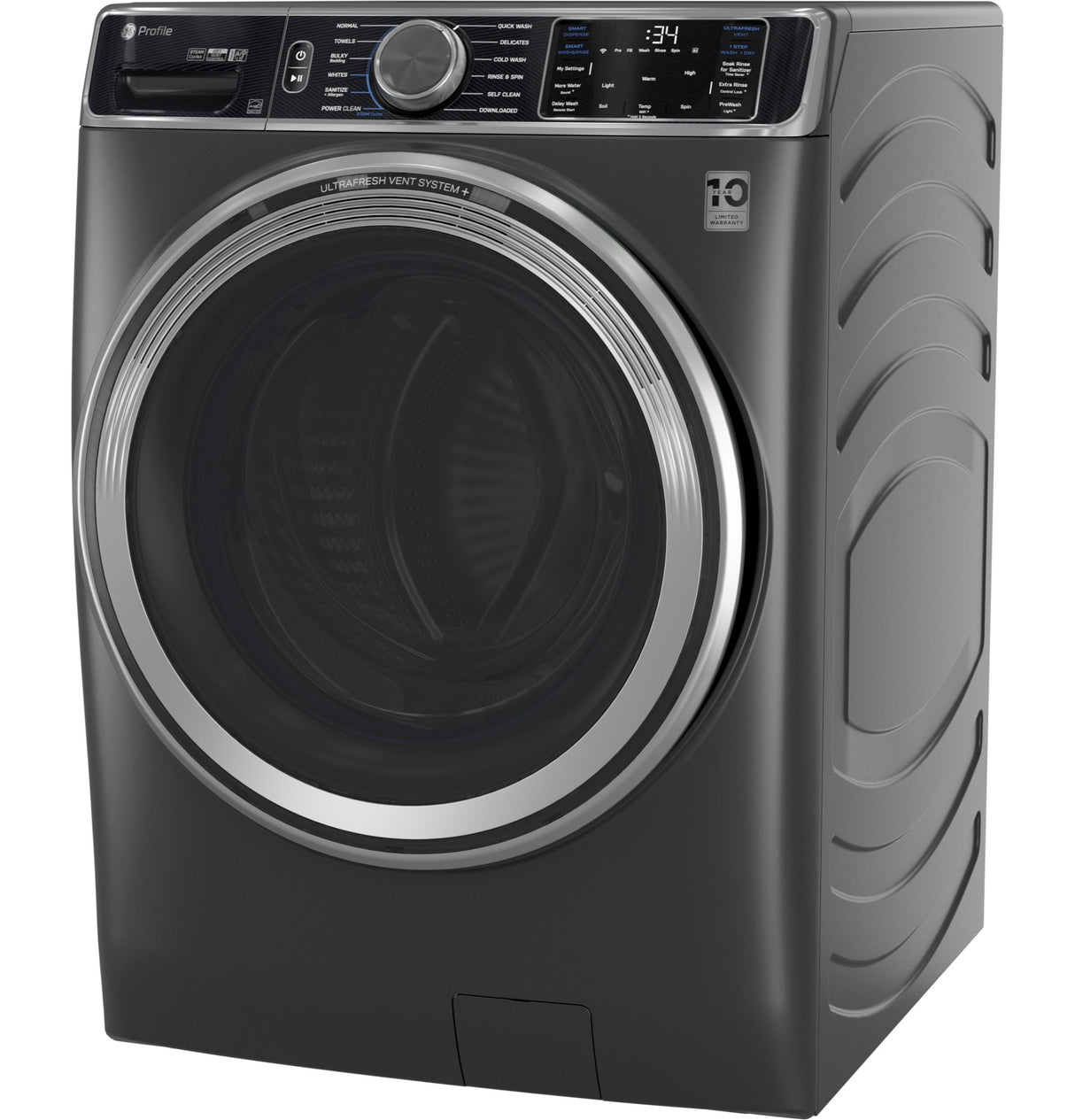 GE Profile™ 5.5 cu. ft. Capacity Smart Front Load ENERGY STAR® Steam Washer with UltraFresh Vent System+ and Smart Wash & Smart Rinse